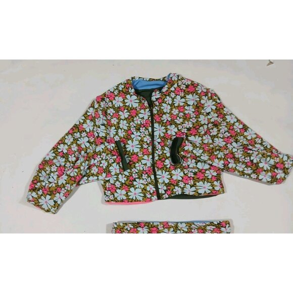 Maaji Crocodile Reversible Crop Cover-Up Jacket Bottoms Est Size XS Floral - Picture 2 of 12